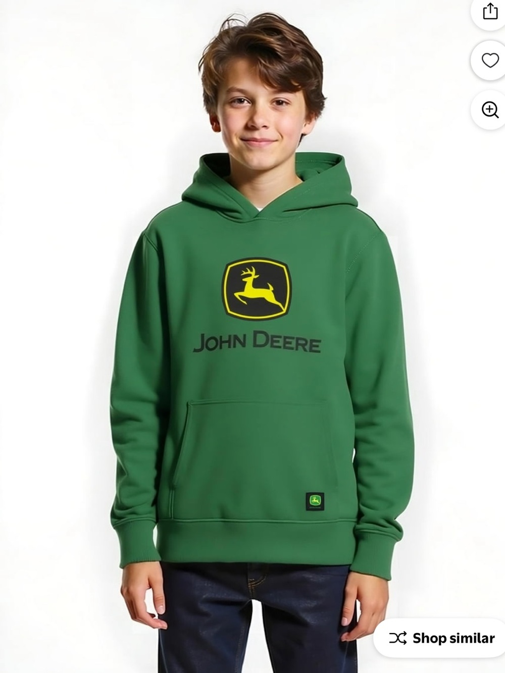 XL 14/16 John Deere Boys Graphic Fleece Long Sleeve Hoodie